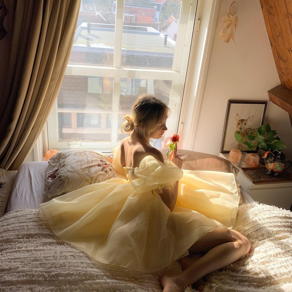 Selkie Dresses & Skirts - Selfie Baby Banana Puff Dress $249 💛